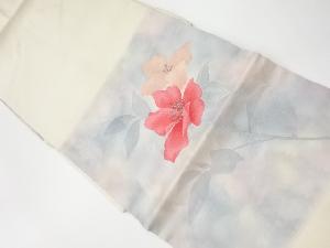 リサイクル　花模様織出し名古屋帯